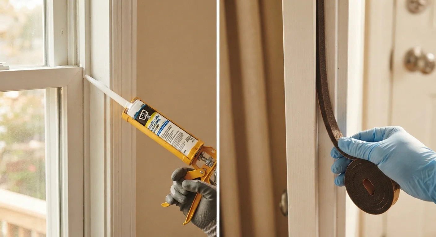 Caulk vs. Weatherstripping: Sealing Drafts the Right Way