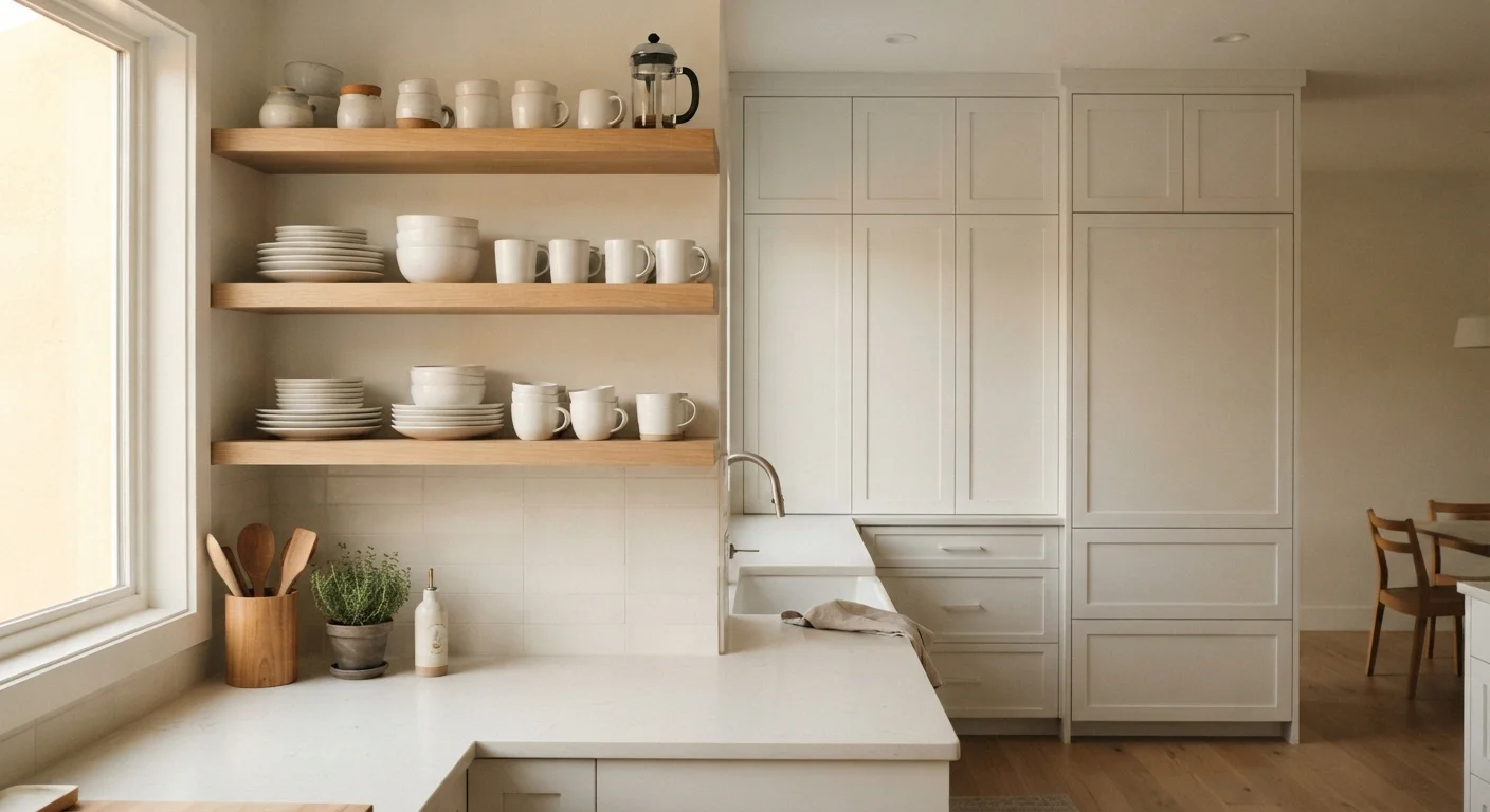 Open Shelving vs. Closed Cabinets: Weighing the Trade-Offs