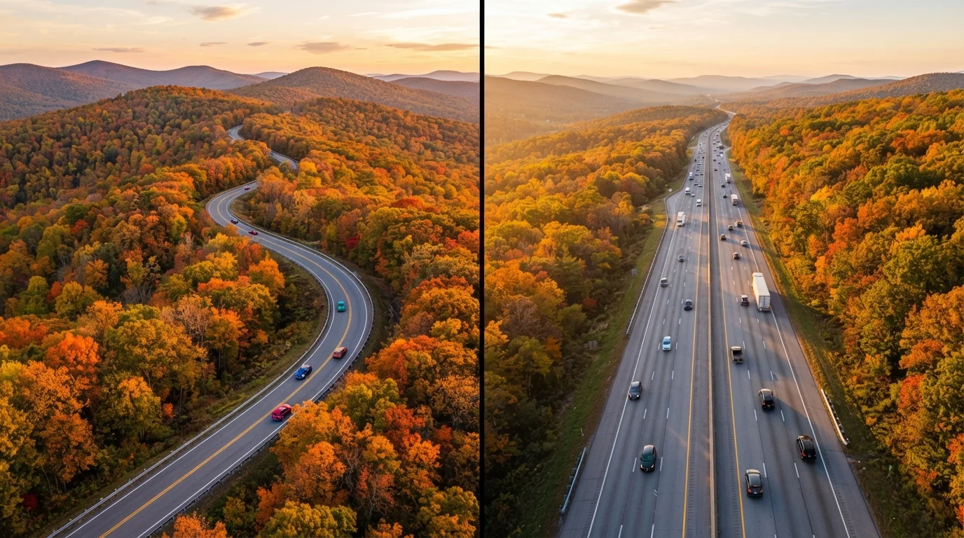 Scenic Byways vs. Interstates: Choosing the Right Road for Your Trip
